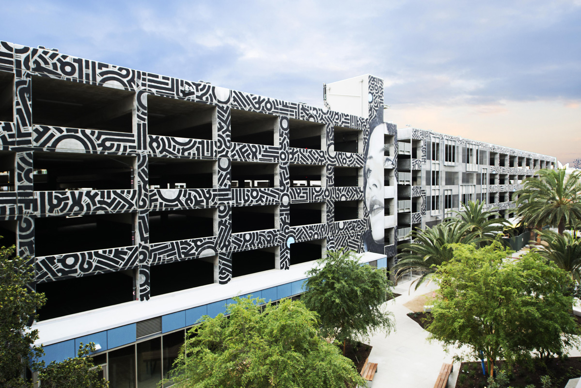 Aaron De La Cruz large-scale mural installation by Branded Arts